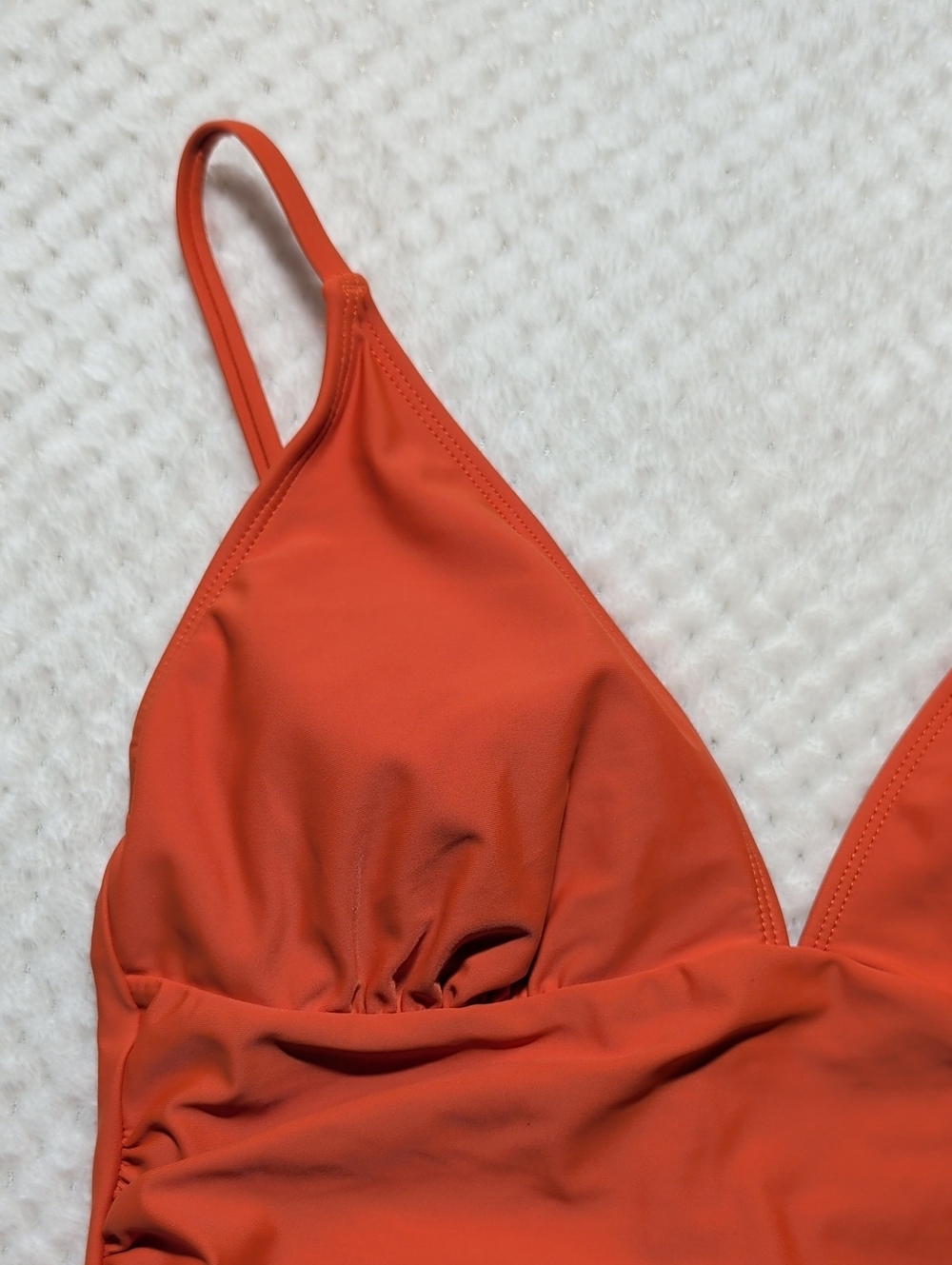 Cupshe Bright Day Shirring Tummy Control One Piece Swimsuit - Picture 3 of 9